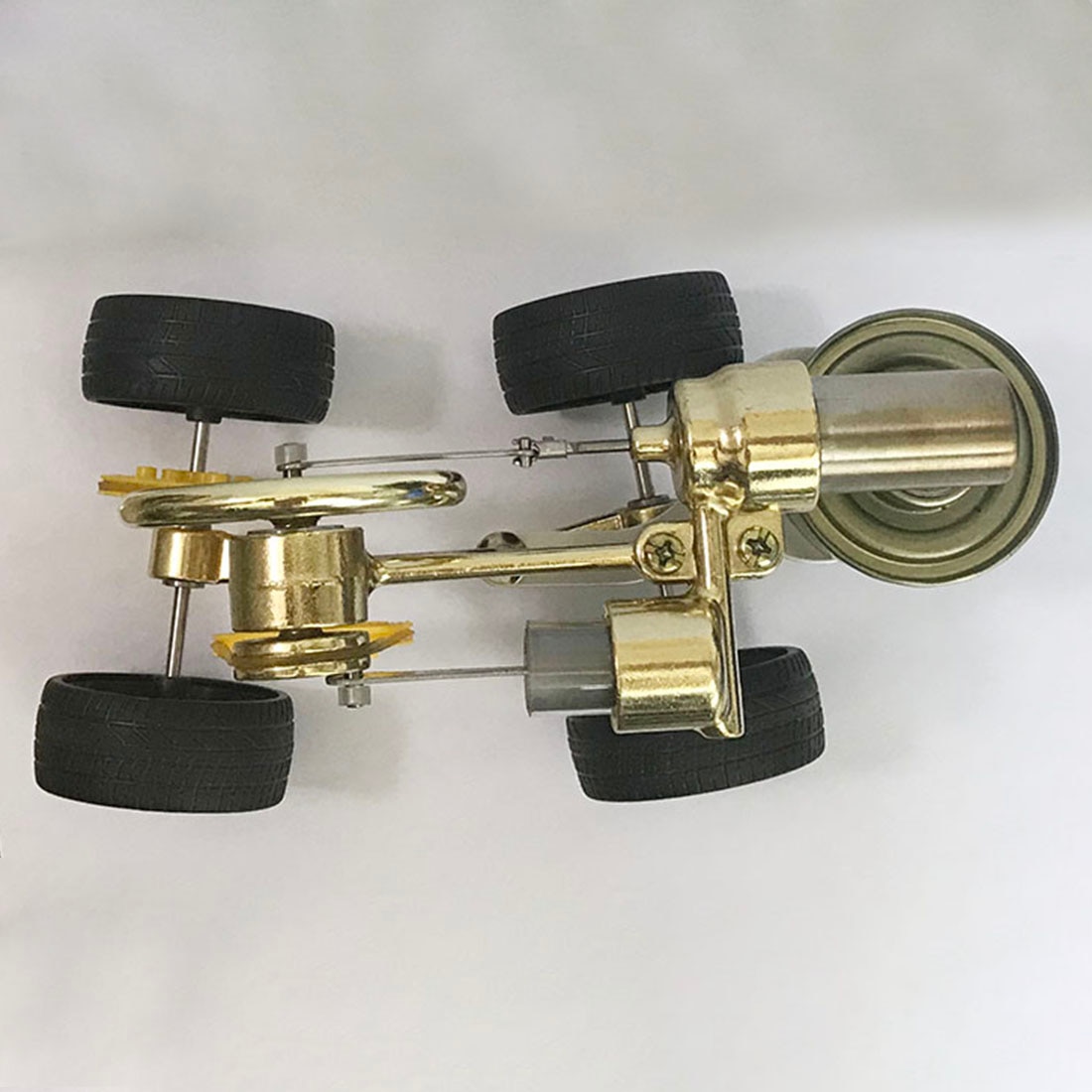 Single Cylinder Stirling Engine Model Runnable Car Motor Model - Golden 6