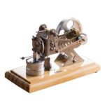 Hot Air Stirling Engine Motor Model Scientific Physics Education Toy Metal Frame Wood Base Experimental Equipment 6