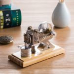 Hot Air Stirling Engine Motor Model Scientific Physics Education Toy Metal Frame Wood Base Experimental Equipment 3