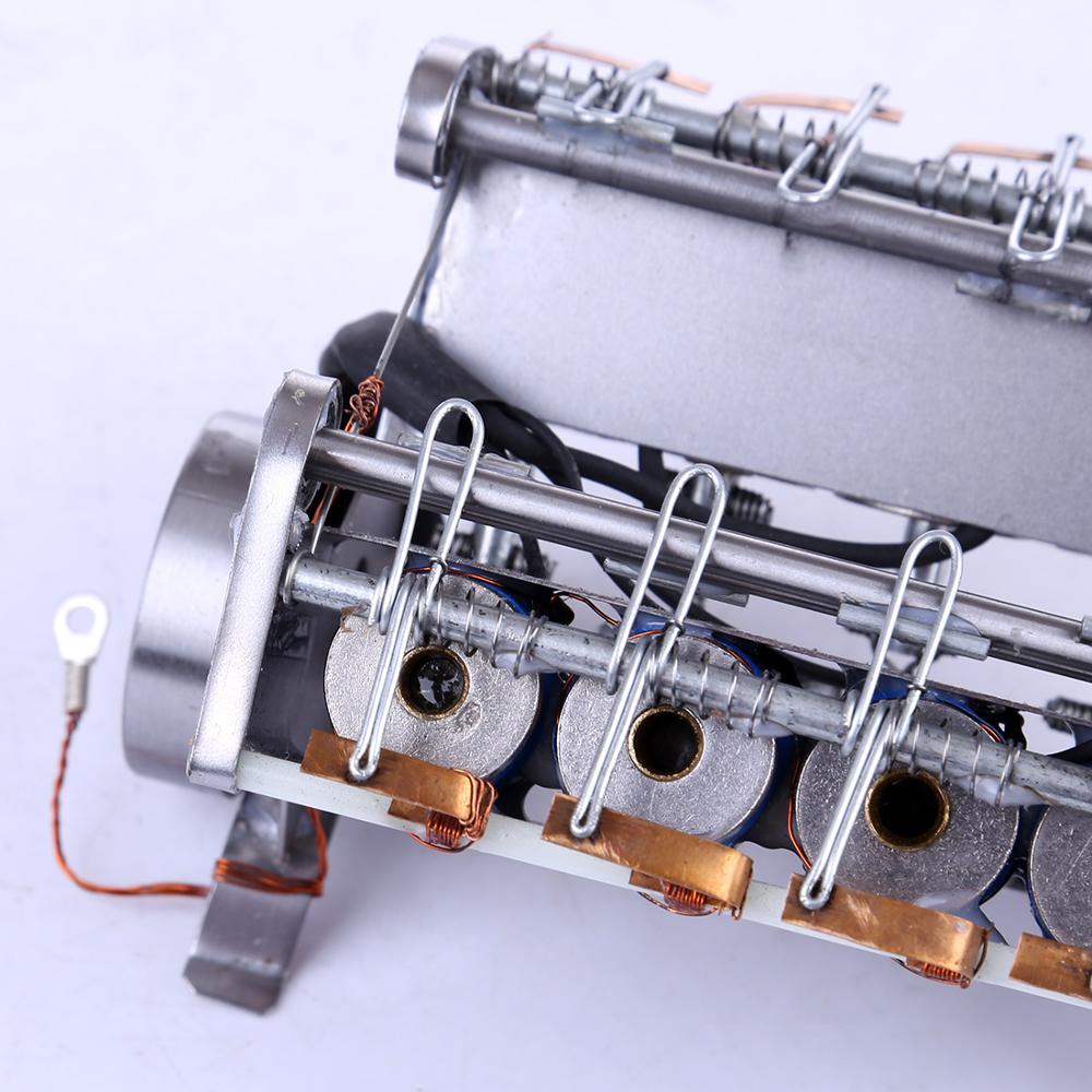 V8 High Speed Engine Model Electromagnetic 8-Cylinder Car Engine Working Principle Stem - Assembled 5