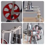 Balance Twin Cylinder Hot Air Stirling Engine External Combustion Engine Model With LED Lamp 3