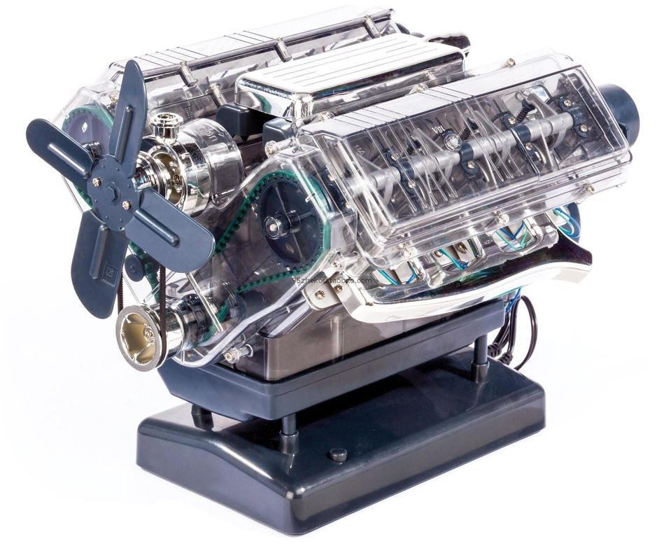V8 Engine Model Assembly Transparent Visual Runnable 3
