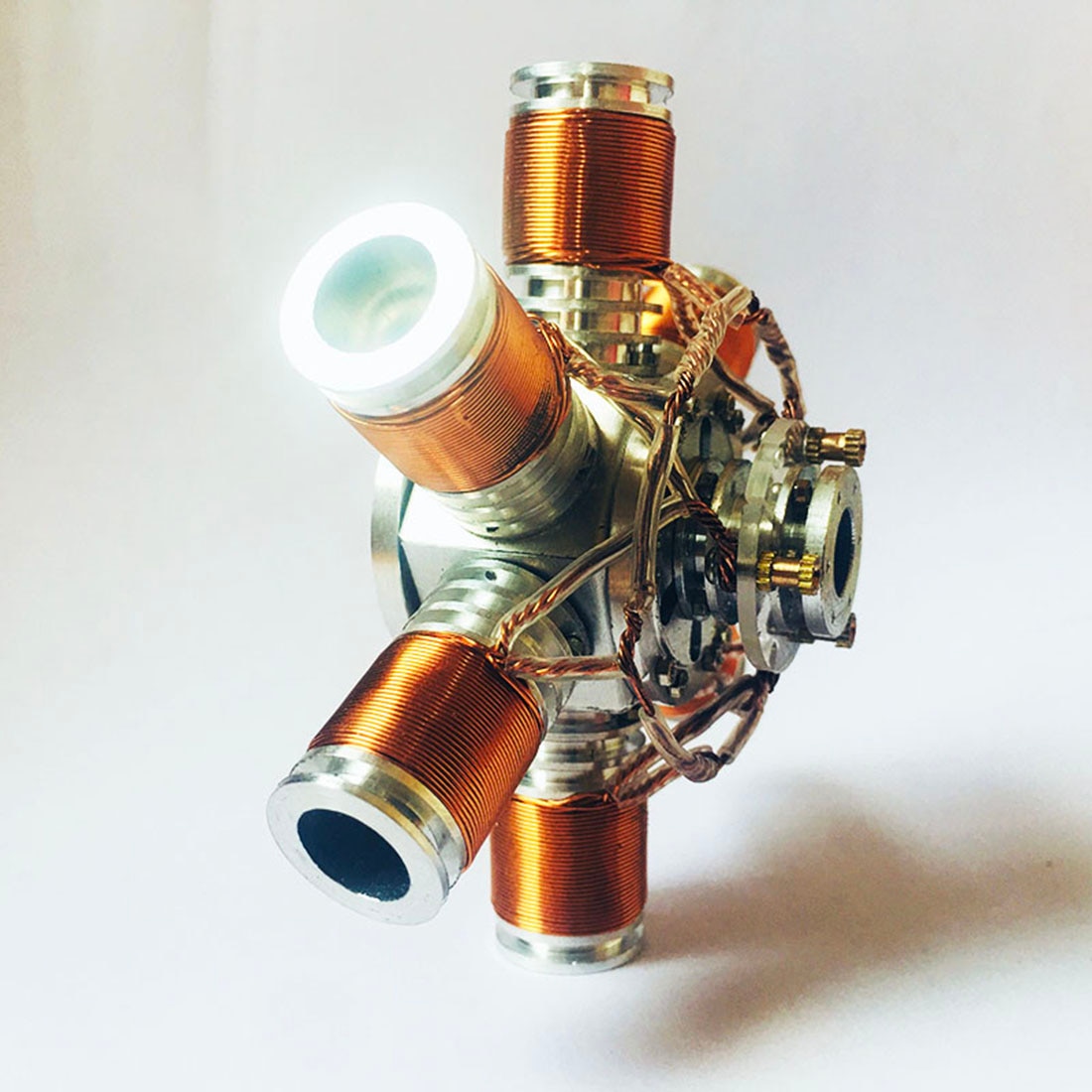 Metal Six-Cylinder Brushless Electromagnetic Engine Model 4