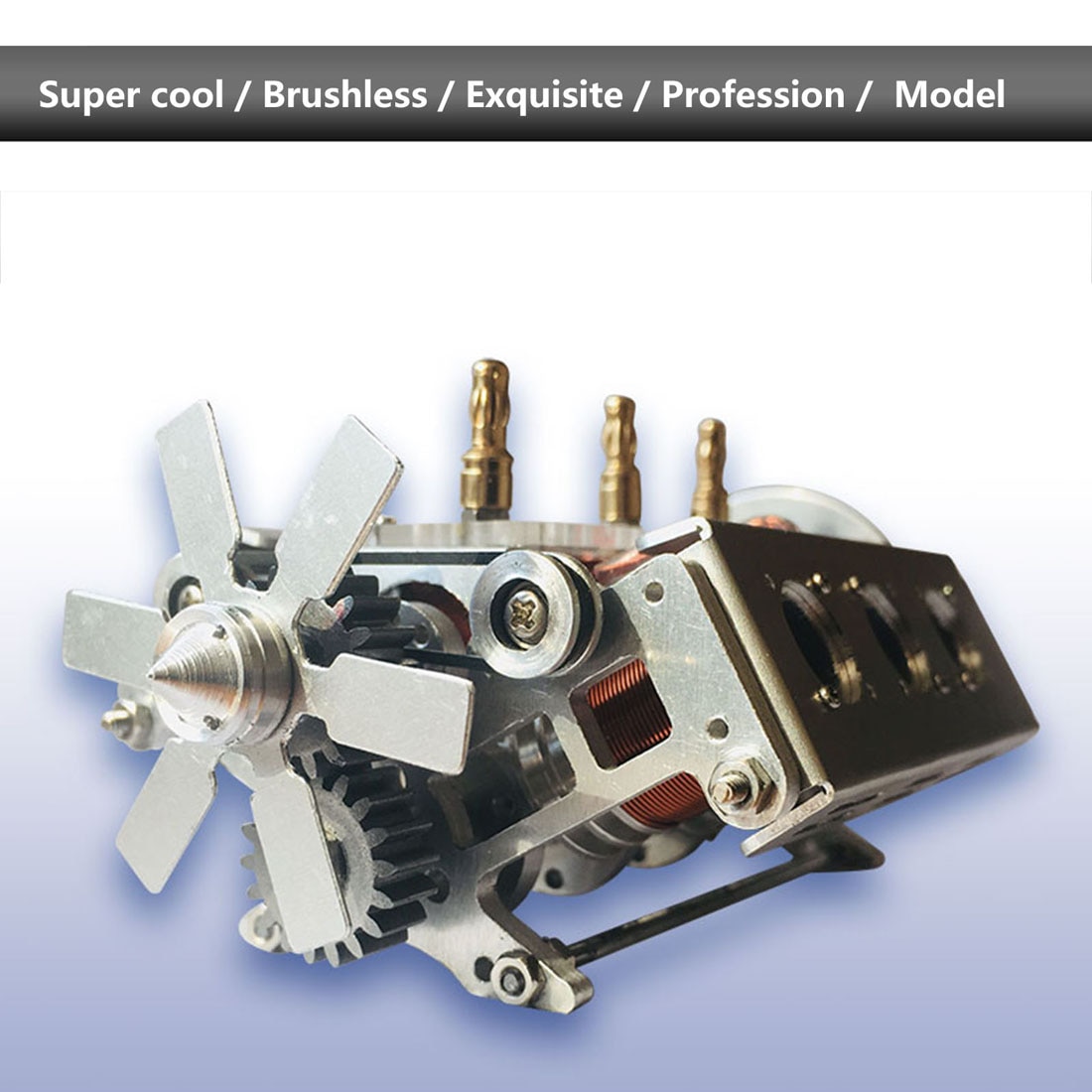 Metal V6 Electromagnetic Engine Model Motor Model Teaching Show Model For 1/10 Model Car Children Educational 5