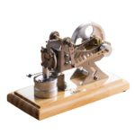 Hot Air Stirling Engine Motor Model Scientific Physics Education Toy Metal Frame Wood Base Experimental Equipment 2